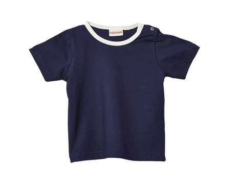 Baby und Kleinkind T-Shirt aus Bio Baumwolle in Marine Blau
