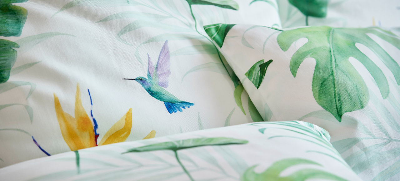 Design Detail Bio Satin Bettwäsche Tropal von Cotonea