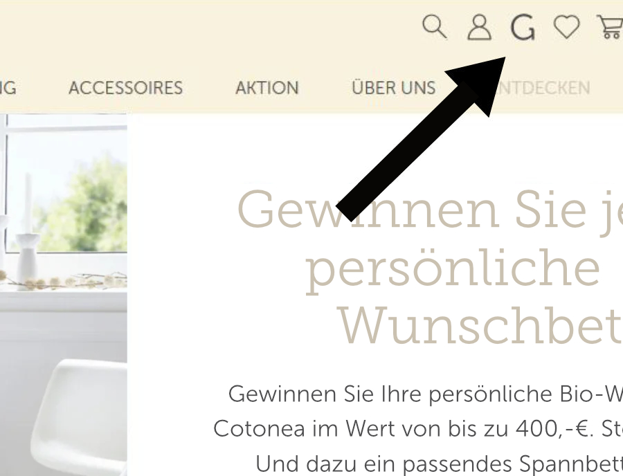 Cotonea Gewinnspiel Merkliste einsehen