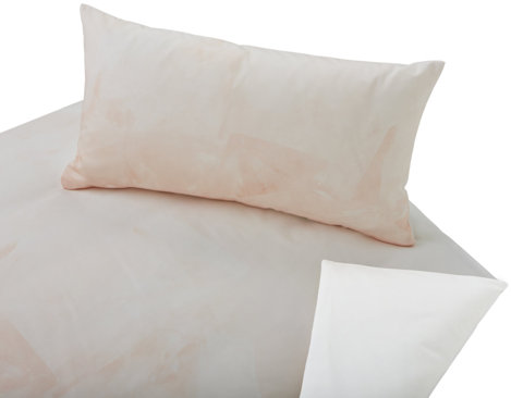 Bio Bettwäsche im Rosenquarz Design als Garnitur mit Kissen und Bettbezug