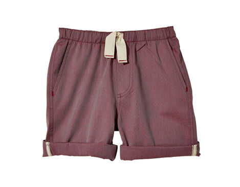 Chambray-Shorts für Kinder und Babies von Cotonea aus Bio-Baumwolle in Rubino Rot
