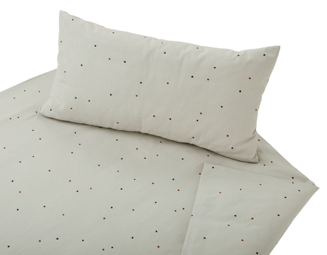 Bio Bettwäsche Garnitur mit Dancing Dots Design in Leinen von Cotonea