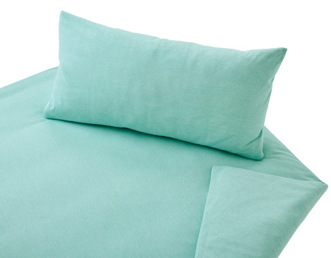 Bio Jersey-Bettwäsche Merelly in Urban Pool Türkis Garnitur aus Bio-Baumwolle von Cotonea
