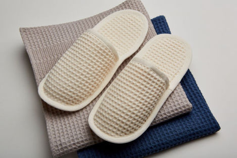 Bio Slipper Waffelpikee aus Bio-Baumwolle von Cotonea