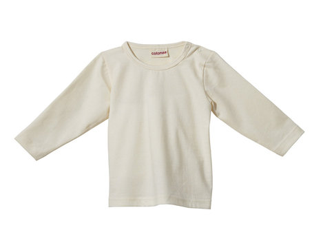 T-Shirt mit langen Armen für Babys und Kleinkinder aus Bio Baumwolle in Naturfarbe