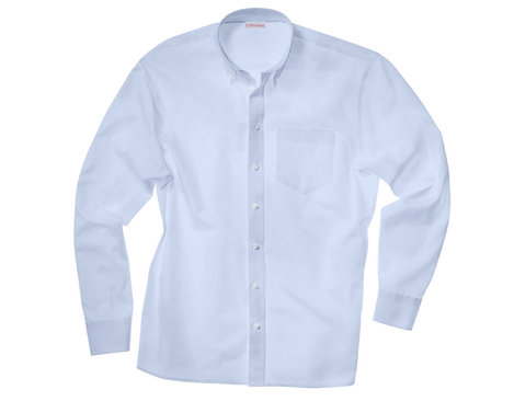 Herren Hemd aus Bio Baumwolle mit Button-Down Kragen in Hellblau