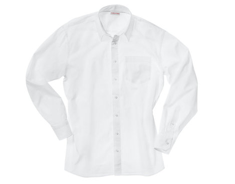 Bio Baumwoll Herren Hemd mit Kentkragen in Weiß mit optischen Aufhellern