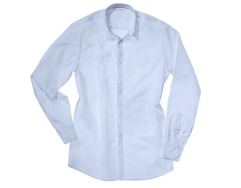 Tailliertes Herren Hemd aus Bio Baumwolle mit New-Kent Kragen in Hellblau