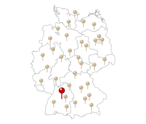 Cotonea Fachhändler in Deutschland auf der Landkarte