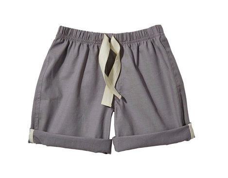 Kinder Shorts Chambray aus Bio Baumwolle gelegt in Rauchquarz Grau