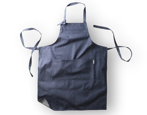 Bio Kochschürze aus Bio Baumwoll Denim in Jeansblau von Cotonea 