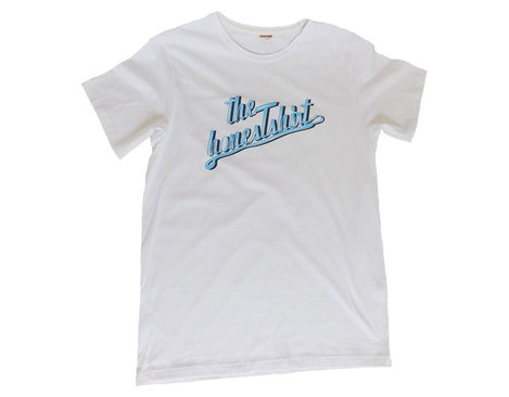 Bedrucktes T-Shirt für Herren mit Rundhals aus Bio-Baumwolle in Weiß mit optischen Aufhellern