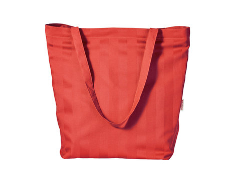 Fair Trade Stofftasche aus Bio-Baumwolle lange Henkel in Rot