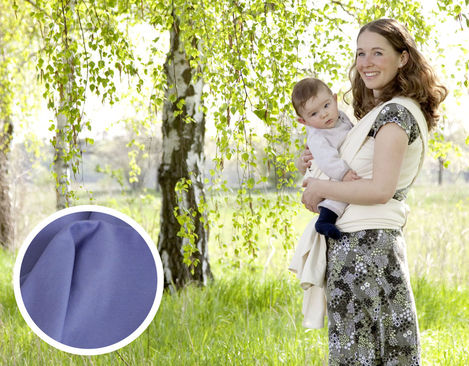 Cotonea Baby Tragetuch aus reiner Bio-Baumwolle für Mutter und Kind in Jeansblau