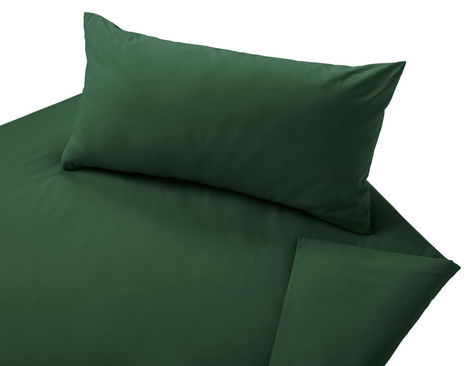 Edel-Linon Bio Bettwäsche Garnitur aus Baumwolle von Cotonea in Smaragd Grün