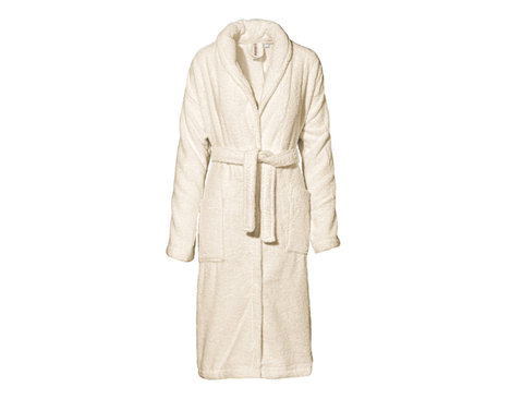 Frottier-Bademantel von Cotonea aus Bio-Baumwolle in Natur