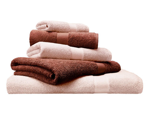 Frottier-Handtuch-Set aus reiner Bio-Baumwolle von Cotonea in Rouge und Ziegel