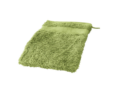 Frottier-Waschhandschuhe aus Bio-Baumwolle von Cotonea in Pistazien Grün