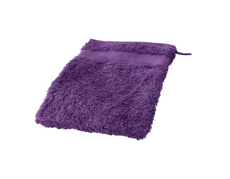 Frottier-Waschhandschuhe aus Bio-Baumwolle von Cotonea in Violett