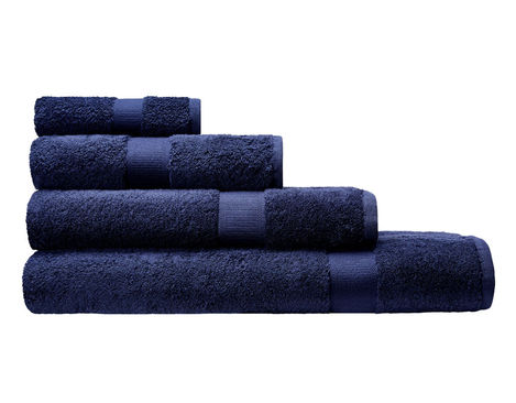 Frottier Handtuch-Set aus Bio-Baumwolle von Cotonea in Azurblau