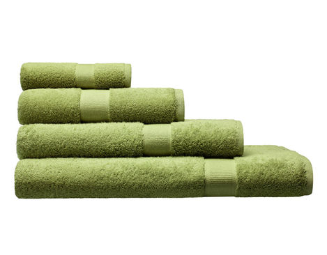 Frottier Handtuch-Set aus Bio-Baumwolle von Cotonea in Pistazien Grün