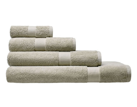 Frottier Handtuch-Set aus Bio-Baumwolle von Cotonea in Sand Braun