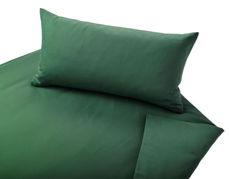 Satin Bettwäsche aus Bio-Baumwolle von Cotonea Garnitur in Smaragd