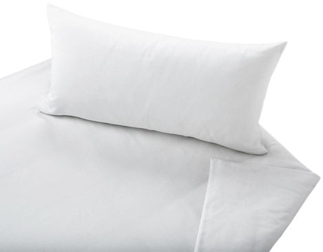 Satin Bettwäsche aus Bio-Baumwolle von Cotonea als Garnitur in Weiß ohne optische Aufheller