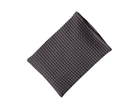 Waffelpikee-Waschhandschuh aus Bio-Baumwolle von Cotonea in Anthrazit Grau