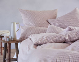 Biber Bettwäsche aus Bio-Baumwolle mit Karomuster von Cotonea