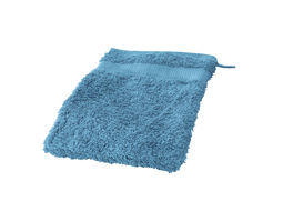 Frottier-Waschhandschuhe aus Bio-Baumwolle von Cotonea in Atlantik Blau