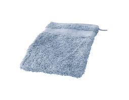 Frottier-Waschhandschuhe aus Bio-Baumwolle von Cotonea in Himmelblau