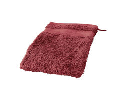 Frottier-Waschhandschuhe aus Bio-Baumwolle von Cotonea in Rot