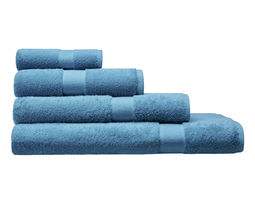 Frottier Handtuch-Set aus Bio-Baumwolle von Cotonea in Atlantik Blau