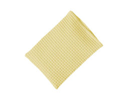 Waffelpikee-Waschhandschuh aus Bio-Baumwolle von Cotonea in Vanille Gelb