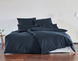 Bio-Bettwäsche aus Edel-Linon für das Schlafzimmer in Azurblau von Cotonea