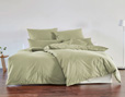 Bio-Bettwäsche aus Edel-Linon für das Schlafzimmer in Mint Grün von Cotonea