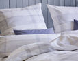 Cotonea Bettwäsche Kissenbezug mit Karomuster aus Bio-Baumwolle in Weiß und Grau