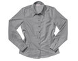 Bluse aus Bio-Baumwolle gelegt mit langen Armen und klassischem Schnitt in Schiefer Grau