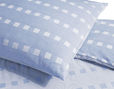Karo Bettwäsche Kissen aus Bio-Baumwolle von Cotonea in Himmel Blau