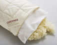 Kopfkissen Kissenhülle aus Bio-Baumwolle mit Schurwolle Füllung herausnehmbar von Cotonea