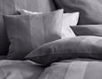 Satin Bettwäsche von Cotonea Kissenbezüge mit Webstreifen in Platin Grau
