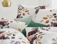 Satin Bettwäsche Kissen aus reiner Bio-Baumwolle mit Herbstblumen Design von Cotonea