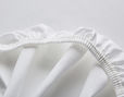 Spannbettlaken aus Bio-Baumwolle ohne Elastan aus Edel-Linon in Weiß von Cotonea